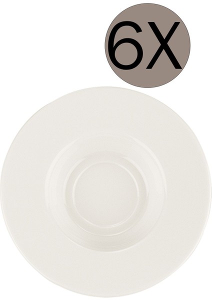 Beyaz Porselen Çay Tabak Seti, 6'lı, Zarif ve Şık Tasarım fiyatları