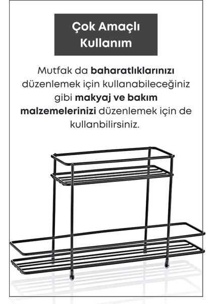 Iki Katlı Çok Amaçlı Metal Mutfak Düzenleyici Organizer indirimleri