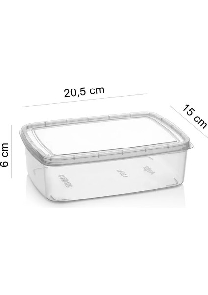 12'li 1350 ml Buzluk ve Mikrodalga Saklama Kabı Seti, Beyaz fırsatları