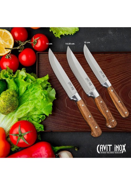 3 Parça Mutfak Bıçağı Seti, Dayanıklı ve Şık Mutfak Gereçleri Koleksiyonu fiyatları