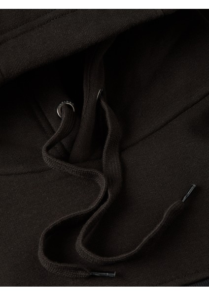 Tommy Hılfıger Erkek Marka Logolu Kapüşonlu Şık Görünüşlü Siyah Sweatshirt MW0MW37361 Bds modelleri