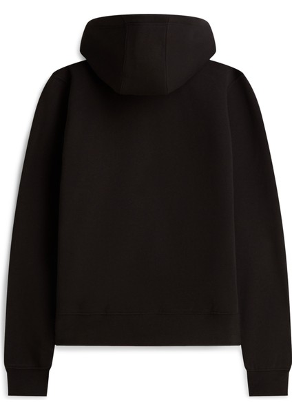 Tommy Hılfıger Erkek Marka Logolu Kapüşonlu Şık Görünüşlü Siyah Sweatshirt MW0MW37361 Bds