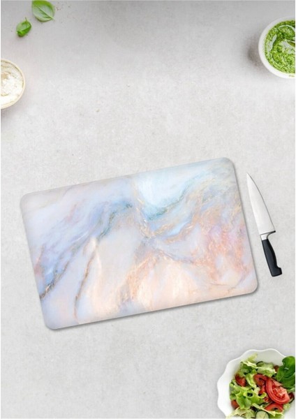 Mermer Görünüm Cam Kesme ve Kahve Sunum Tablası, Renkli, Estetik ve Fonksiyonel fiyatları