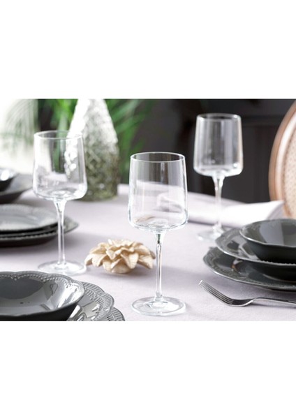 Şık 3'lü Cam Kadeh Seti 320 ml Bej Renk