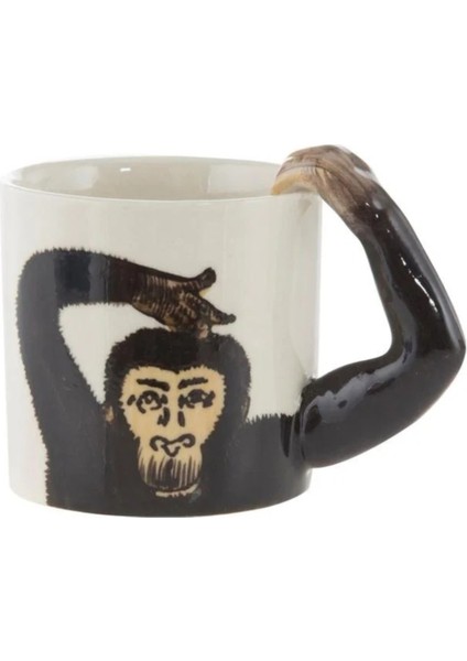 Siyah Monkey Wıld Kahve Fincanı, Şık ve Modern Tasarım, Kaliteli ve Dayanıklı Ürün