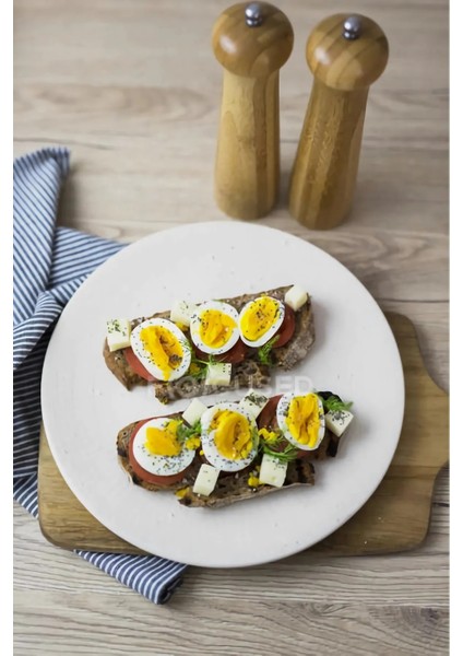 6'lı Beyaz Melamin Servis Tabağı 24CM, Şık ve Dayanıklı Günlük Kullanım fırsatları