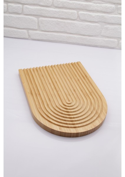 Bambu ve Ahşap Oymalı Yarım Oval Dekoratif Sunum ve Altlık fiyatları