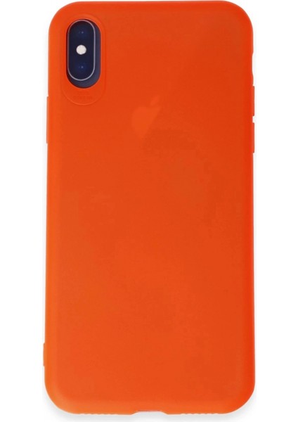 iPhone x Kılıf First Silikon - Parlak Turuncu