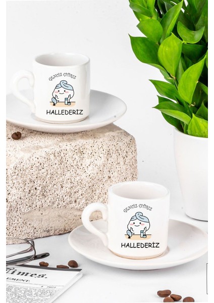 Şık 2'li Tasarım Fincan Seti, Hediye ve Günlük Kullanım Için Ideal