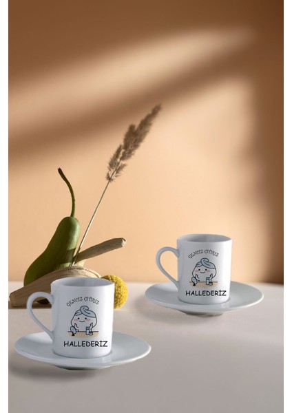 Şık 2'li Tasarım Fincan Seti, Hediye ve Günlük Kullanım Için Ideal fiyatları