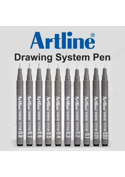 | Drawing System 232 Teknik Çizim Kalemi, 0.2 Mm, Siyah, Teknik ve Hassas Çizimler Için