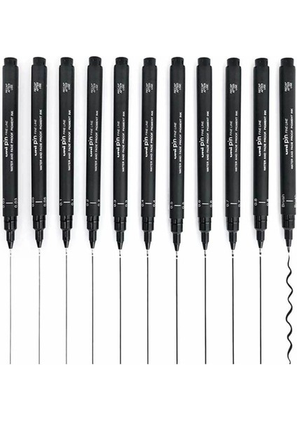 Uni Ball Pin 0,1 Teknik Çizim Kalemi Siyah (1 Adet)