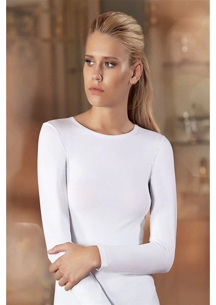 Uzun Kollu Bisiklet Yaka Body B193
