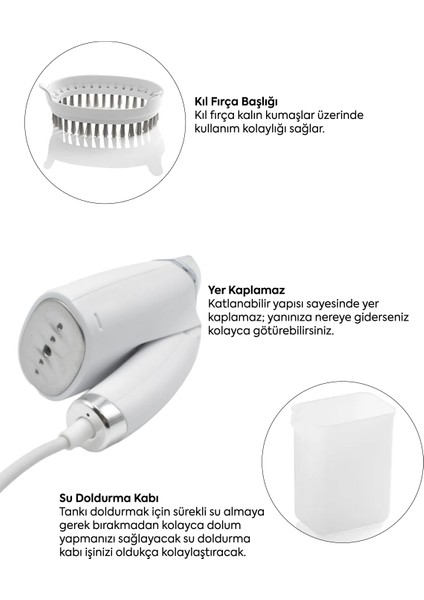 WLD-102 Katlanabilir Portatif Buharlı Dikey Kırışık Giderici Ütü 1000W modelleri