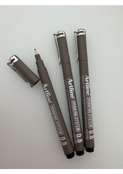 Çizim Kalemi 0.8 mm Siyah (3 Adet)