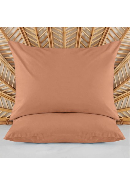 Soft Basic 2'li Yastık Kılıfı - Karamel - 50X70 cm