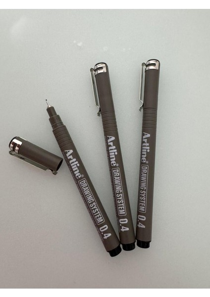 Çizim Kalemi 0.4 mm Siyah (3 Adet)