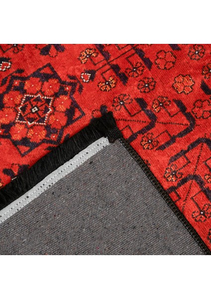 Soft Atlas Afgan Desenli Halı - Kırmızı - 160X230 cm fırsatları