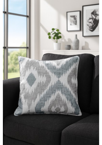 Jakar Kırlent Kılıfı Gümüş Bronz V1 45X45