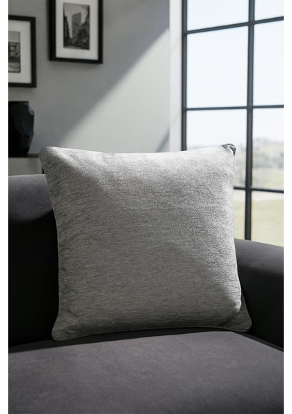 Alya Kırlent Kılıfı Gümüş V1 40X40