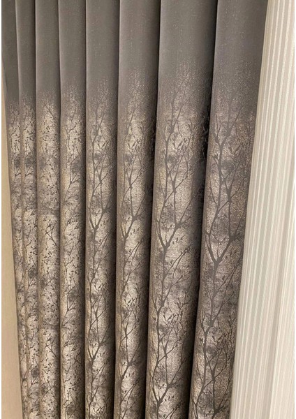 Nivemeshome Junda Gri 1/3 Sık Pile Fon Perde Apm indirimleri