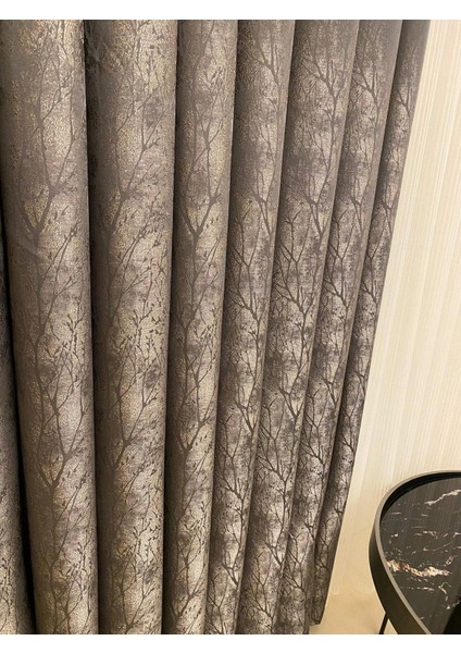 Nivemeshome Junda Gri 1/3 Sık Pile Fon Perde Apm