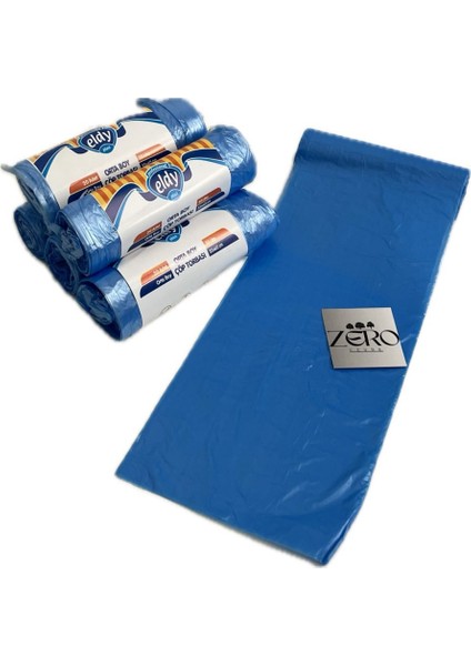 Mavi Orta Boy Çöp Poşeti 55X60 cm – 5 Rulo / 100 Adet