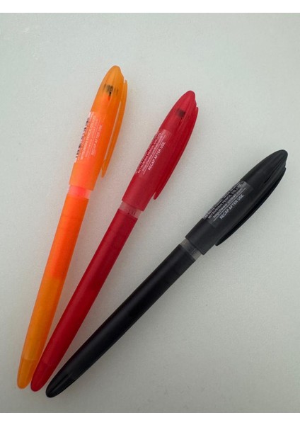 Roller Kalem Signo Gelstick Jel Bilye Uç 0.7 mm Turuncu Kırmızı Siyah (3 Adet)