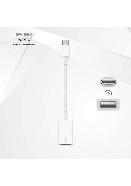 Port C | Usb-C - USB Adaptörü ile Hızlı Bağlantı, Veri Aktarımı ve Şarj Desteği