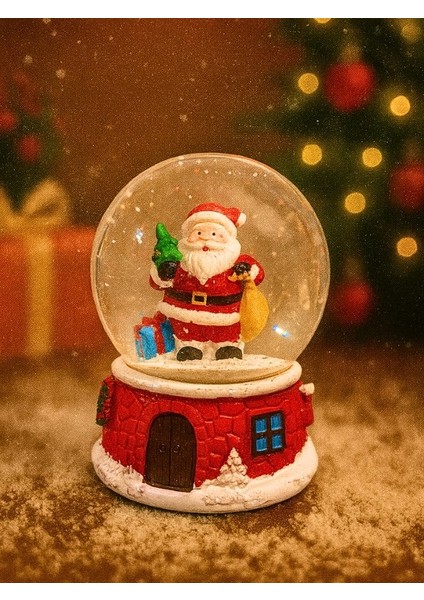 2026 Yeni Yıl LED Işıklı Sevimli Noel Baba Kar Küresi – 2026 Yılbaşı Temalı 9 cm Dekoratif Süs 47 fırsatları