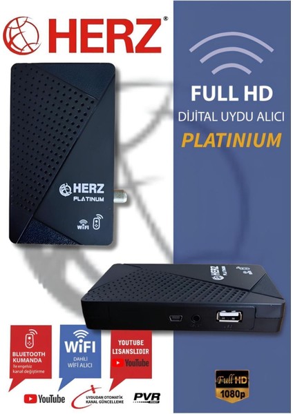 Yüksek Çözünürlüklü Full Hd Uydu Alıcısı, Siyah Renkli, Kaliteli Görüntü Keyfi