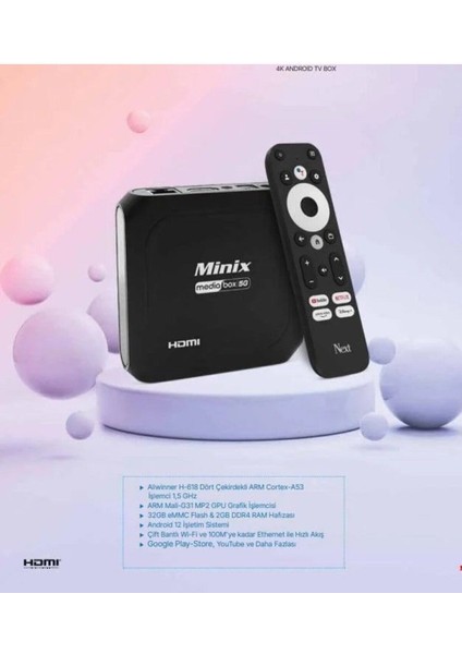 Yüksek Performanslı 5g Android Tv Kutusu, 2gb Ram, 32GB Hafıza, Siyah Renk modelleri