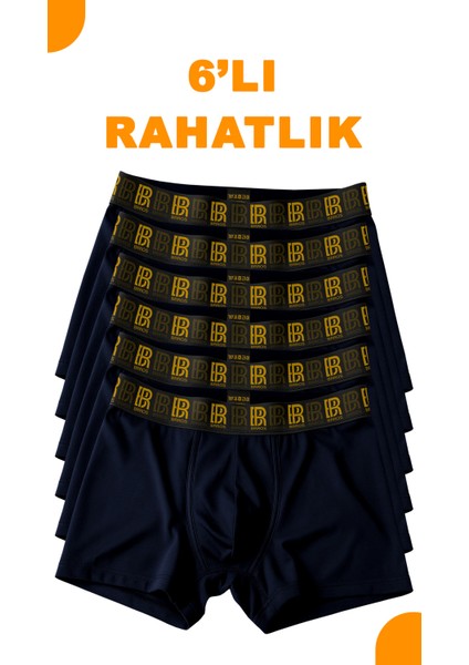 Erkek 6’l Pamuklu Lacivert Boxer Set – Rahat ve Esnek Iç Giyim – Erkek Boxer fırsatları