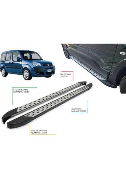 Doblo Noktalı Yan Basamak 2000 2001 2002 2003 2004 2005 2006 2007 2008 2009