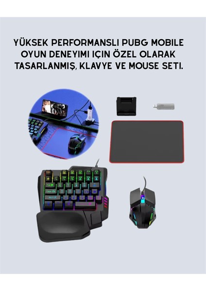 Zengezur Mobil Uyumlu Klavye Mouse Seti – Pubg ve Fps Oyunları Için 5'i 1 Arada Oyun Kiti fiyatları