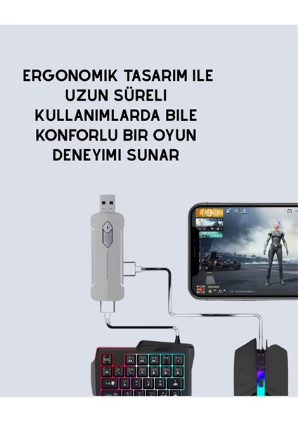 Zengezur Mobil Uyumlu Klavye Mouse Seti – Pubg ve Fps Oyunları Için 5'i 1 Arada Oyun Kiti modelleri