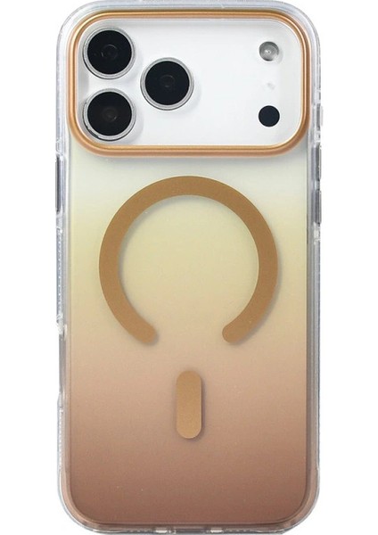 Apple iPhone 17 Pro Max Kılıf M-Safe Şarj Özellikli Transparan Renk Geçişli Redclick Toros Kapak