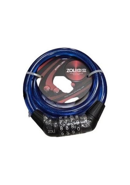 Zoli 12X1000 Bisiklet Şifreli Kilit Xbyc 4522 Mavi