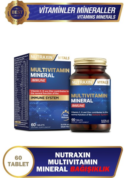 Nutraxin Multivitamin Mineral Immune 60 Tablet