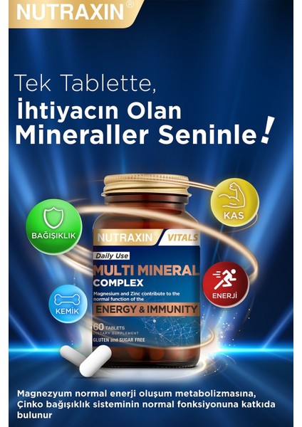 Nutraxin Multivitamin Mineral Immune 60 Tablet fiyatları