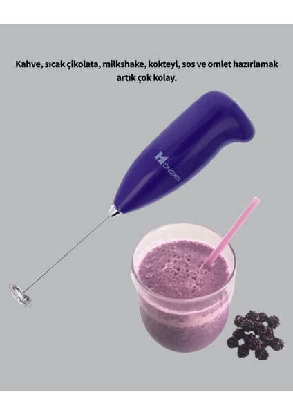 Zengezur Mini Pilli Portatif Karıştırıcı – Cappuccino, Latte, Frappe ve Kahve Köpürtücü modelleri