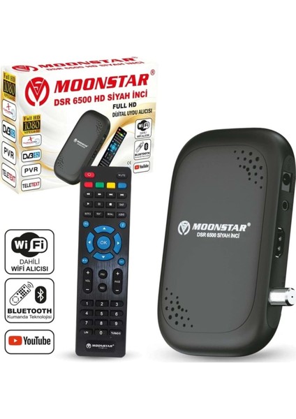 Mini Full Hd Uydu Alıcı, Wi-Fi, Youtube, Bluetooth, Kanal Değiştirme, Gri