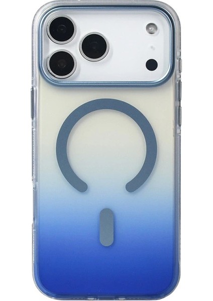 Apple iPhone 17 Pro Max Kılıf M-Safe Şarj Özellikli Transparan Renk Geçişli Redclick Toros Kapak