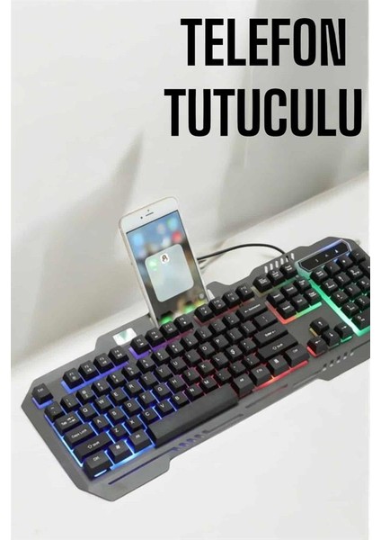 Zengezur Oyuncu Klavyesi Q Klavye Rgb Işıklı Mouse Hediyeli modelleri