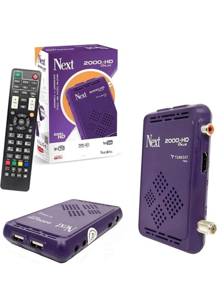 Yüksek Performanslı 2000 Hd Plus I.p.t.v. Uydu Alıcısı Siyah Renk