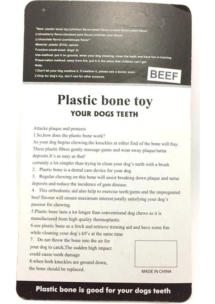 Biftek Aromalı Köpek Plastik Diş Çıkarma Oyuncağı 10 cm fiyatları