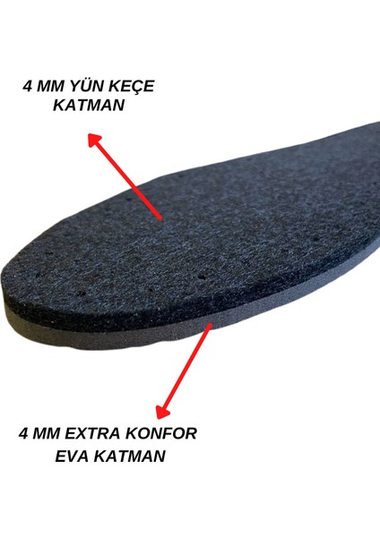 Kışlık Sıcak Tutan Keçe Iç Tabanlık, Termal Konforlu Bot Ayakkabı Tabanı, 1çift fırsatları