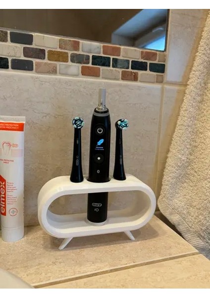 Pilli ve Şarjlı Diş Fırçası Tutucu Stand 2+1 (Tüm Modellere Uyumlu)
