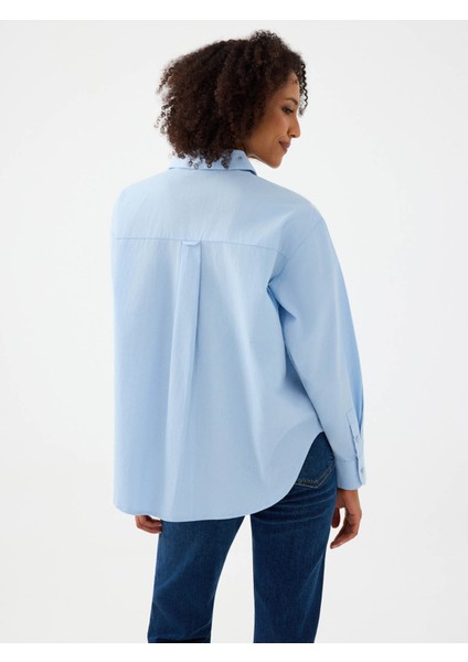 Loose Fit Mavi Kadın Gömlek LF2041855 modelleri
