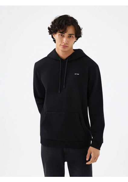 Regular Fit Siyah Erkek Sweatshirt LF2041316